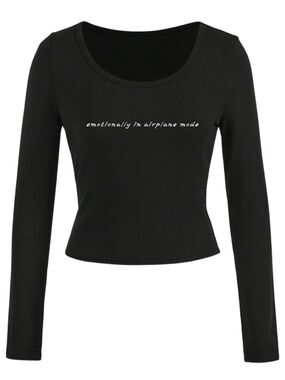 "pretty face, unread notifications" black short sleeve baby tee shirt top